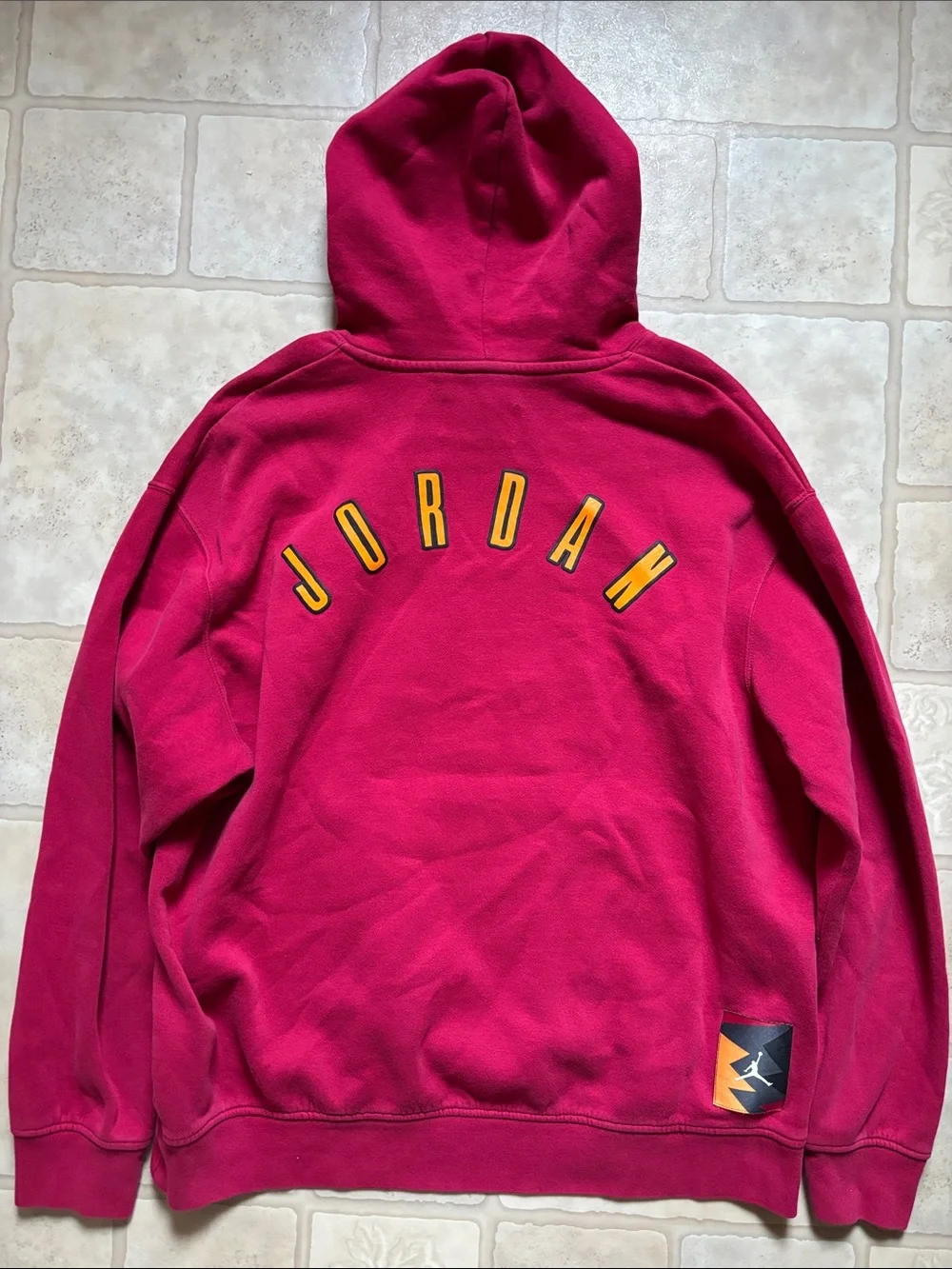 Jordan Men's Flight MVP Fleece Pullover Hoodie Cardinal Red Size XL
